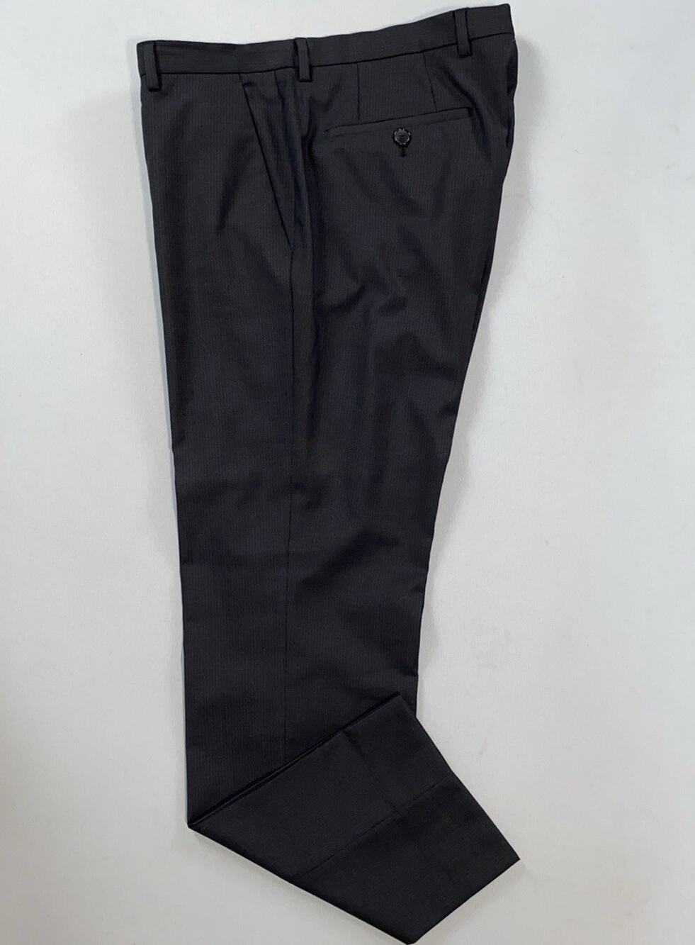 Hugo Boss Sharp1 US Flat Front Wool Dress Pants, Slacks. Sharkskin. 32X30, Read.
